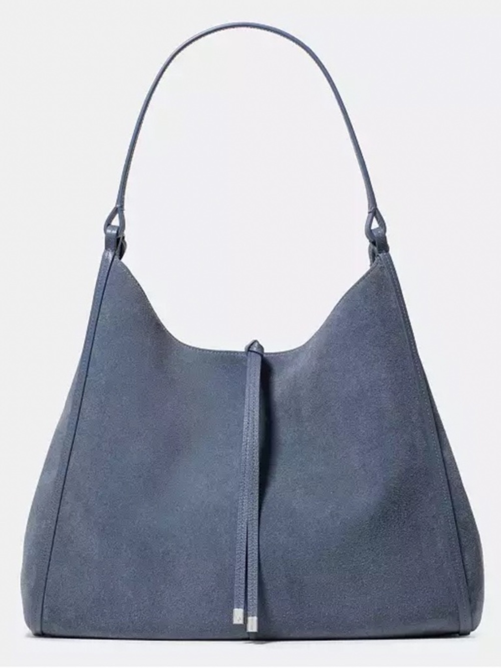Kate Spade New York Reese Suede Large Shoulder Bag, Cinder Grey NWT